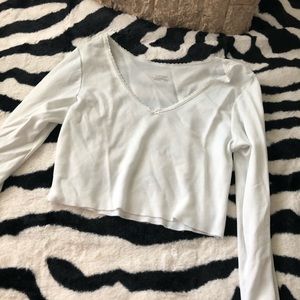 Cropped babydoll long sleeve